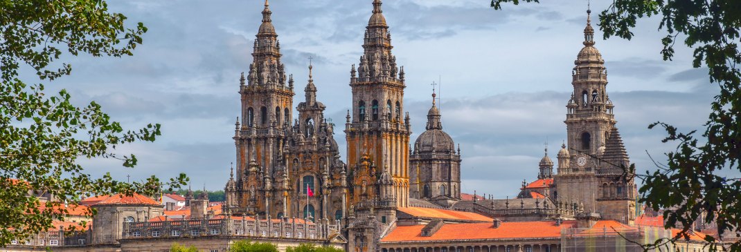 Die berühmte Kathedrale von Santiago de Compostela.